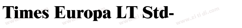 Times Europa LT Std字体转换